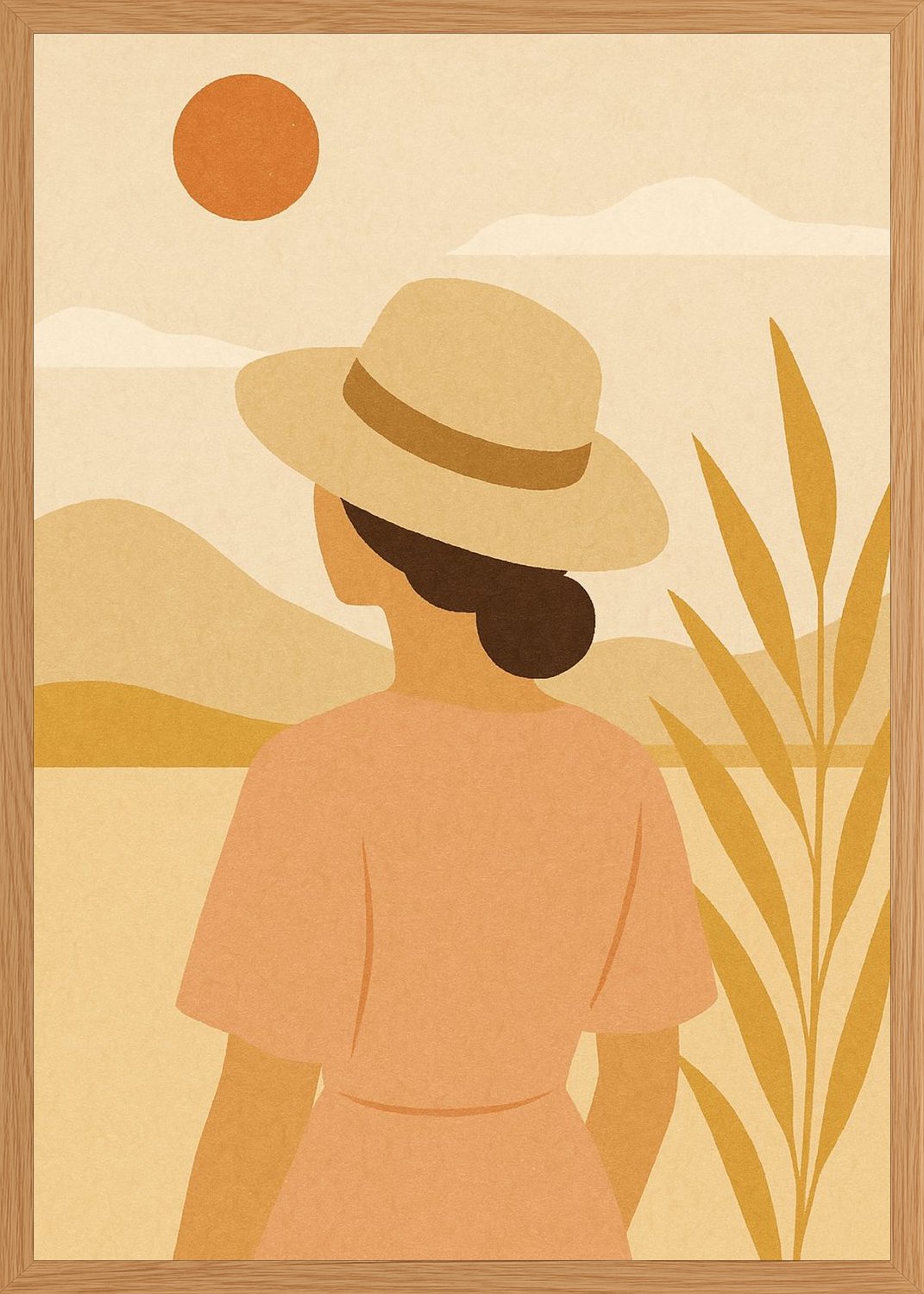 Poster in oak frame