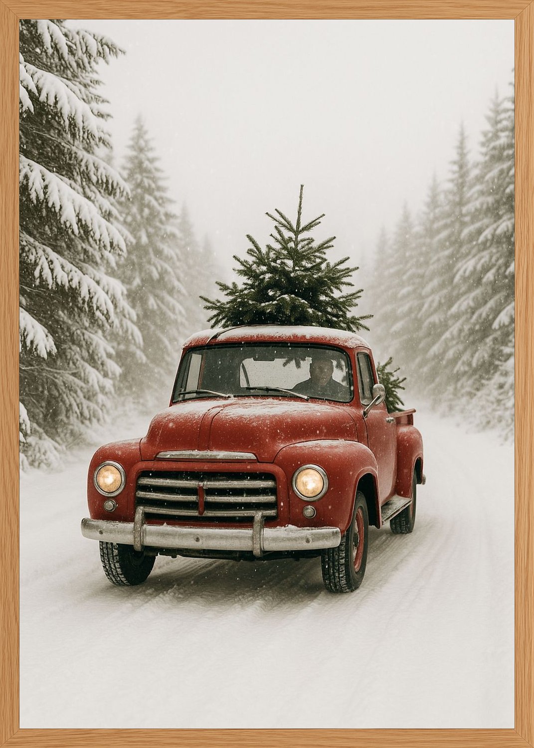 Poster in oak frame