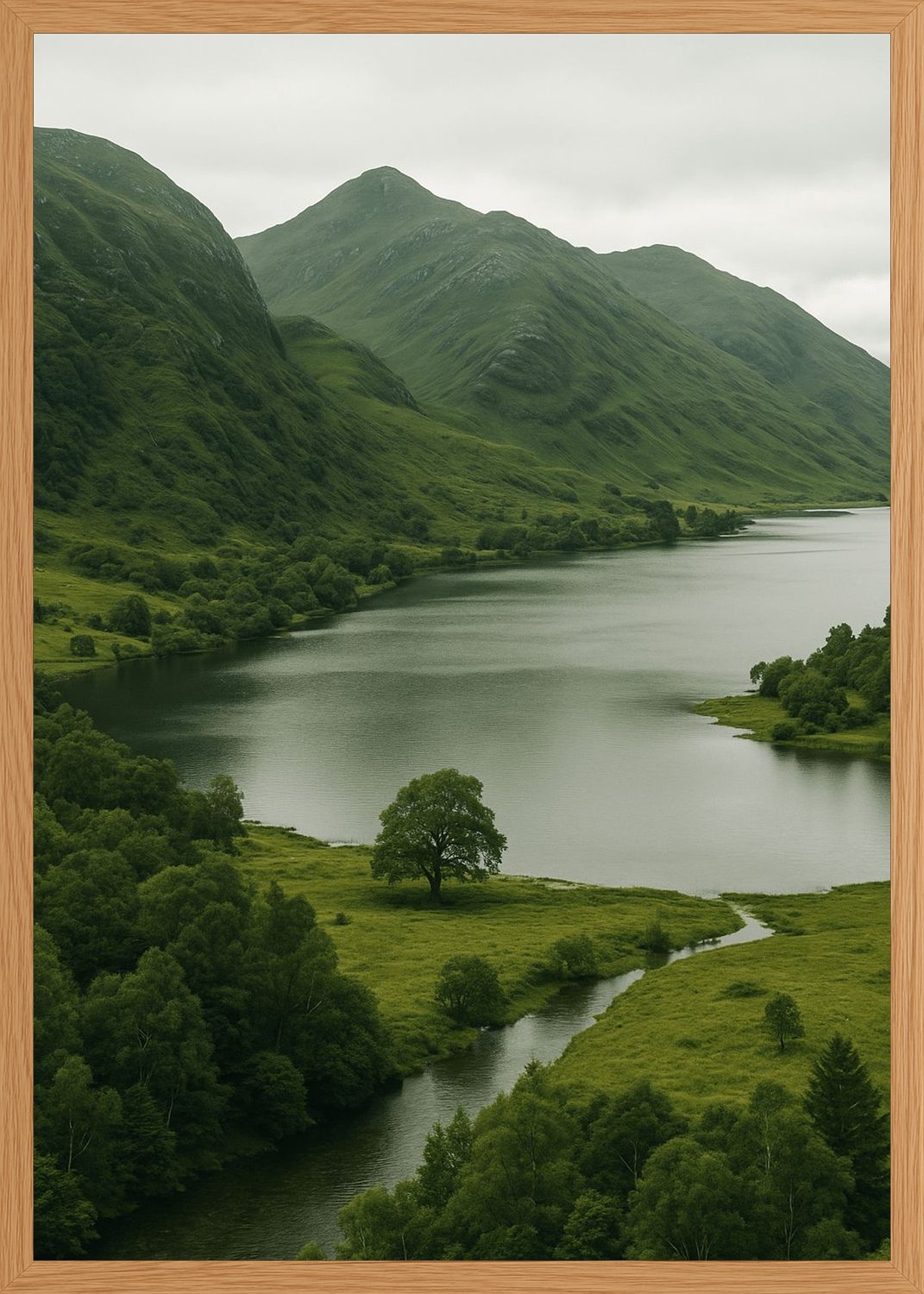 Poster in oak frame