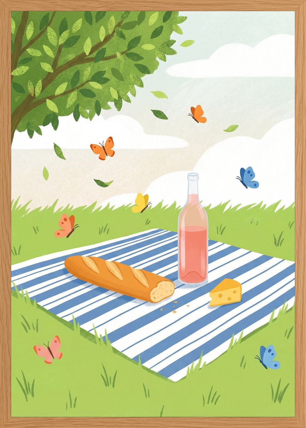 Poster in oak frame