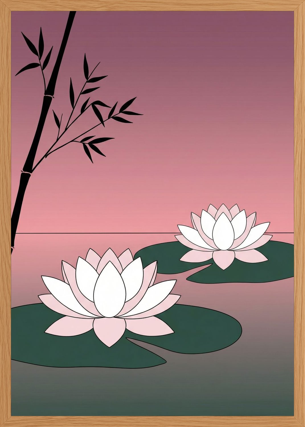 Poster in oak frame