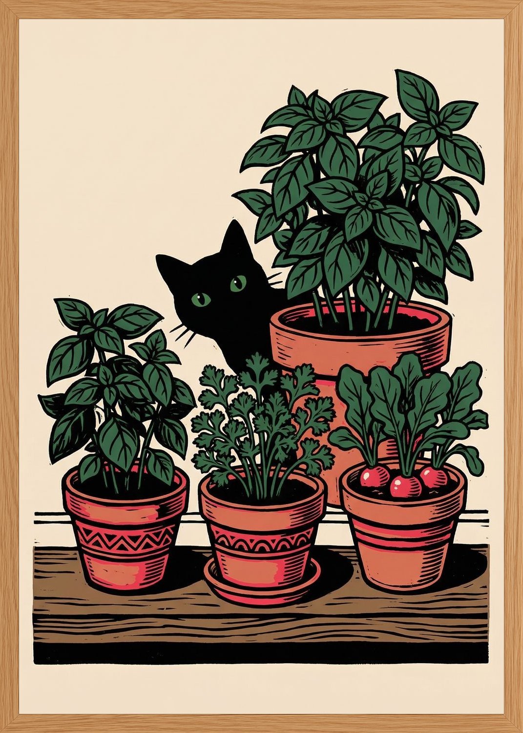 Poster in oak frame