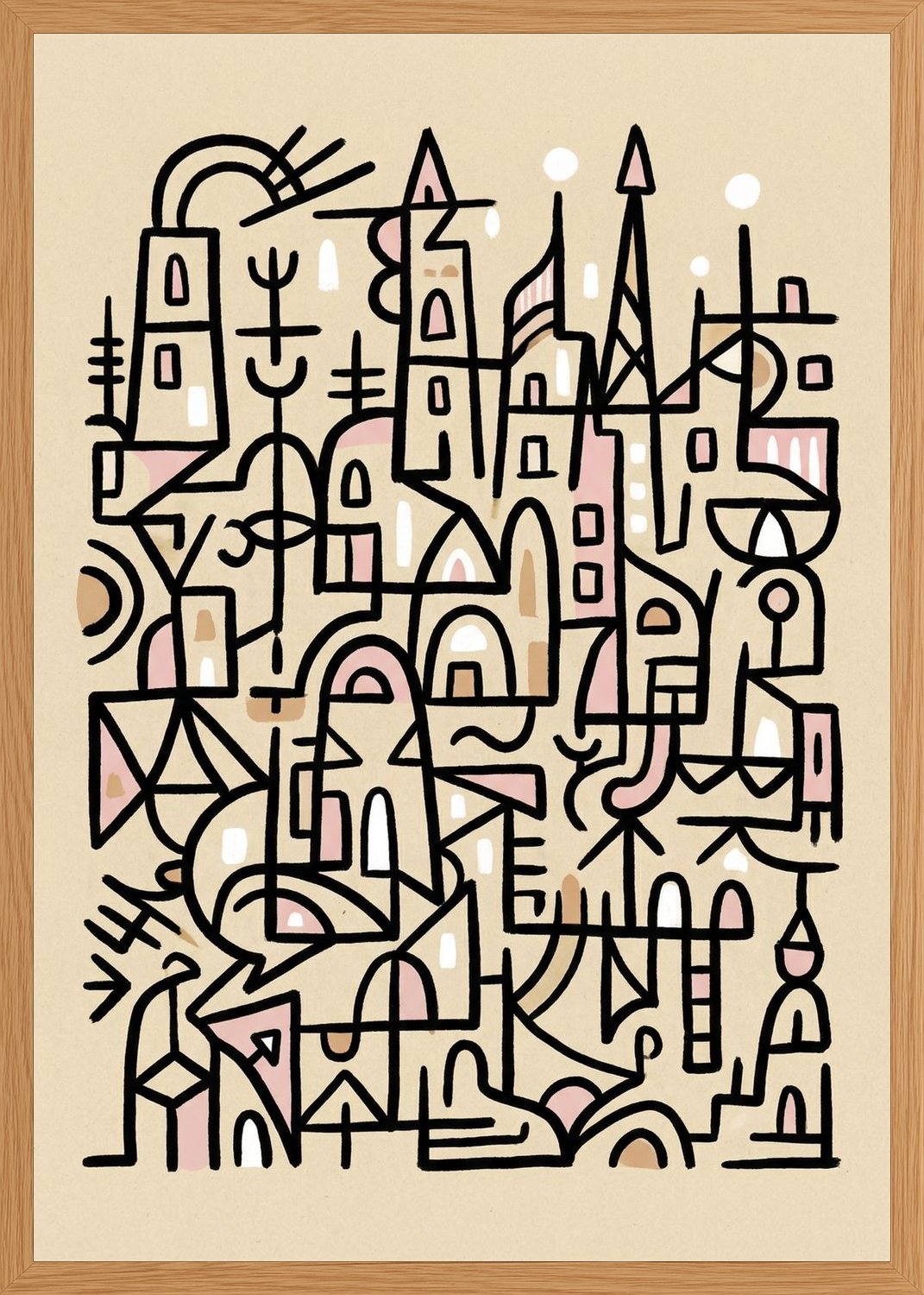 Poster in oak frame