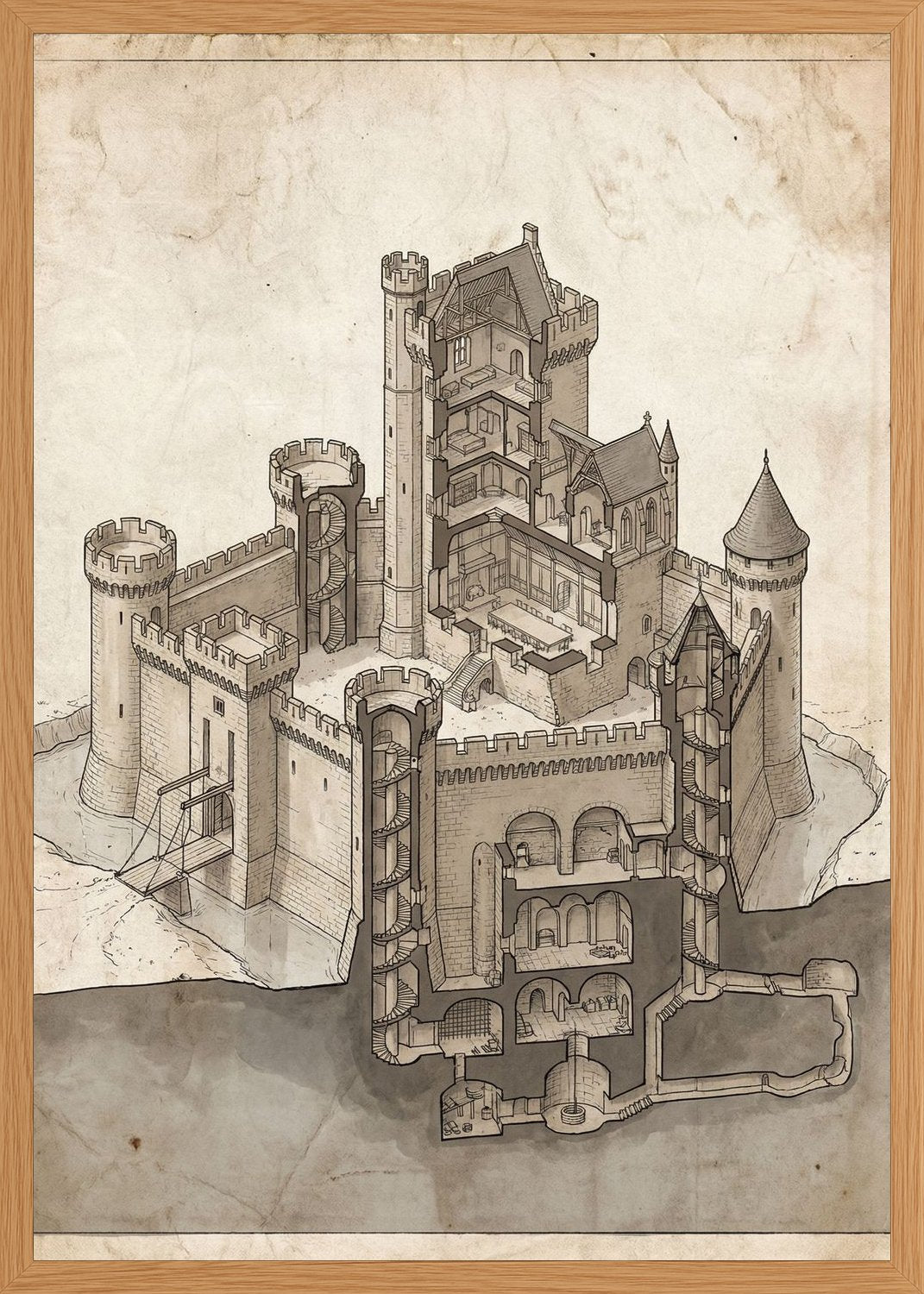 Poster in oak frame