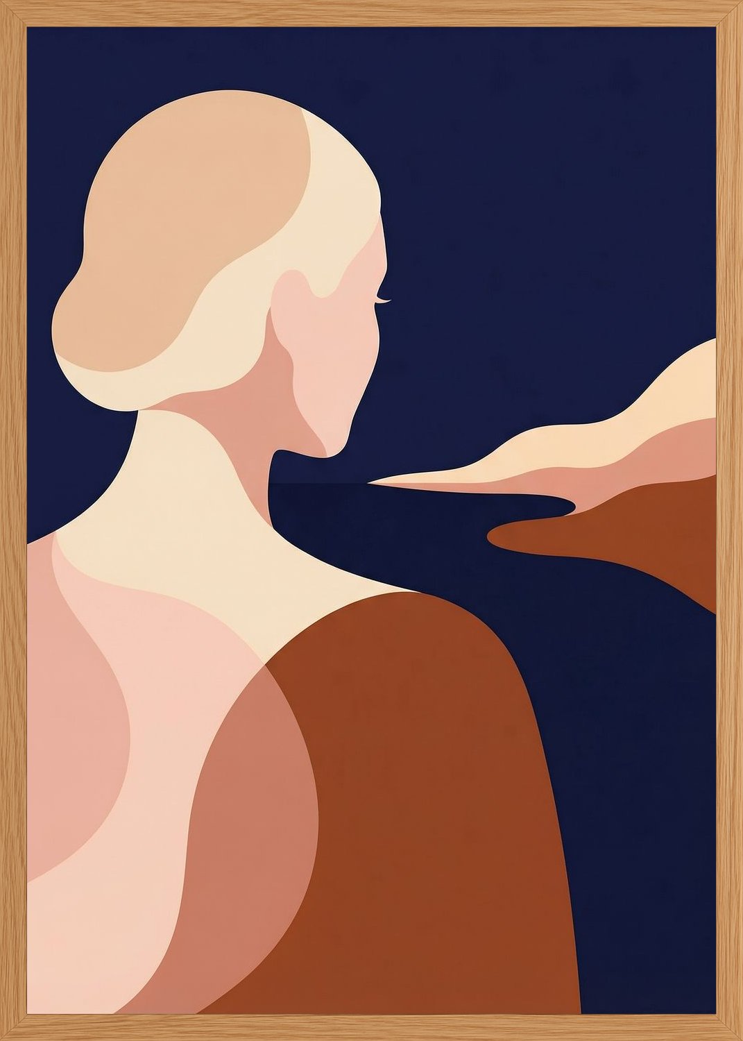 Poster in oak frame
