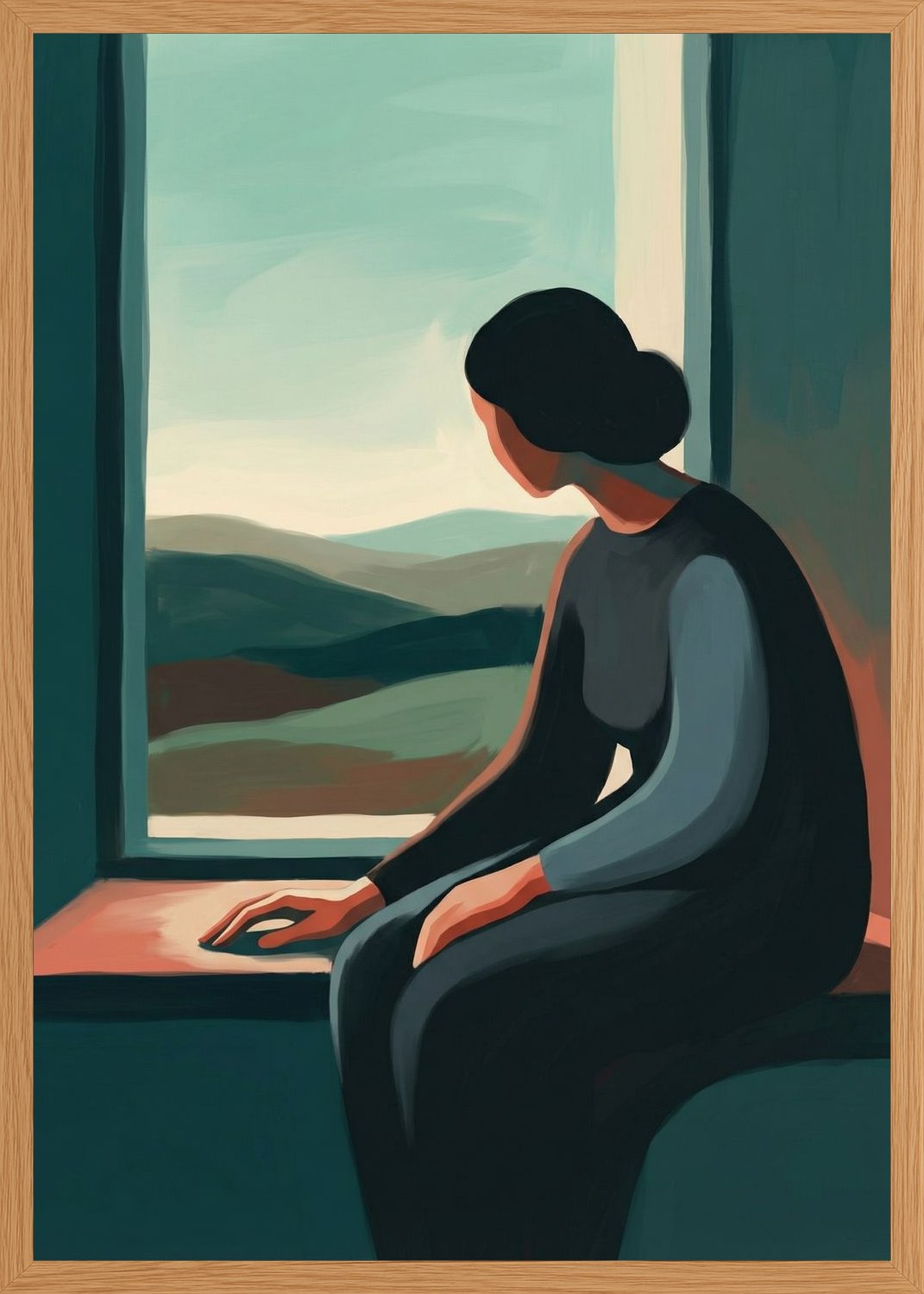Poster in oak frame