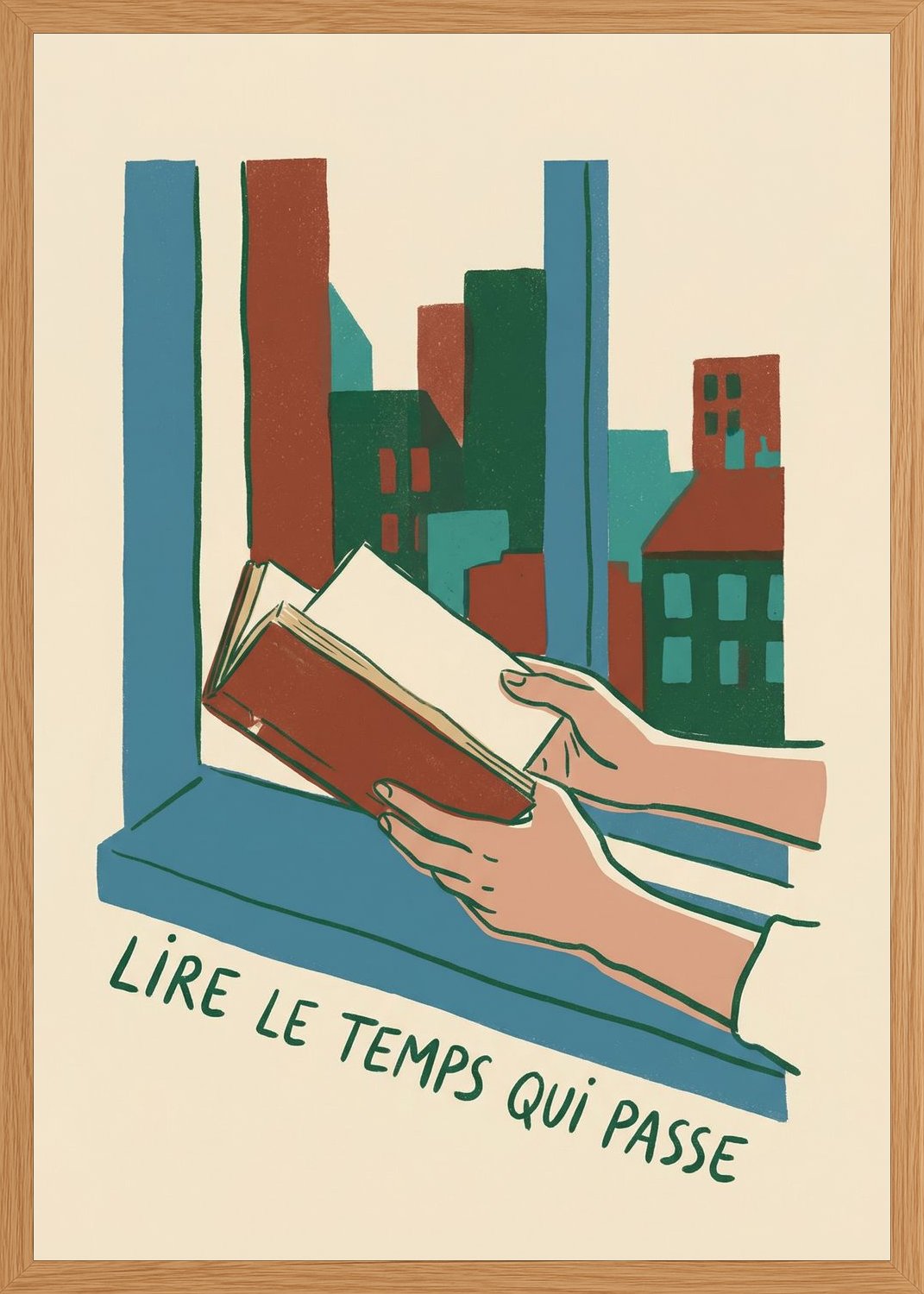 Poster in oak frame