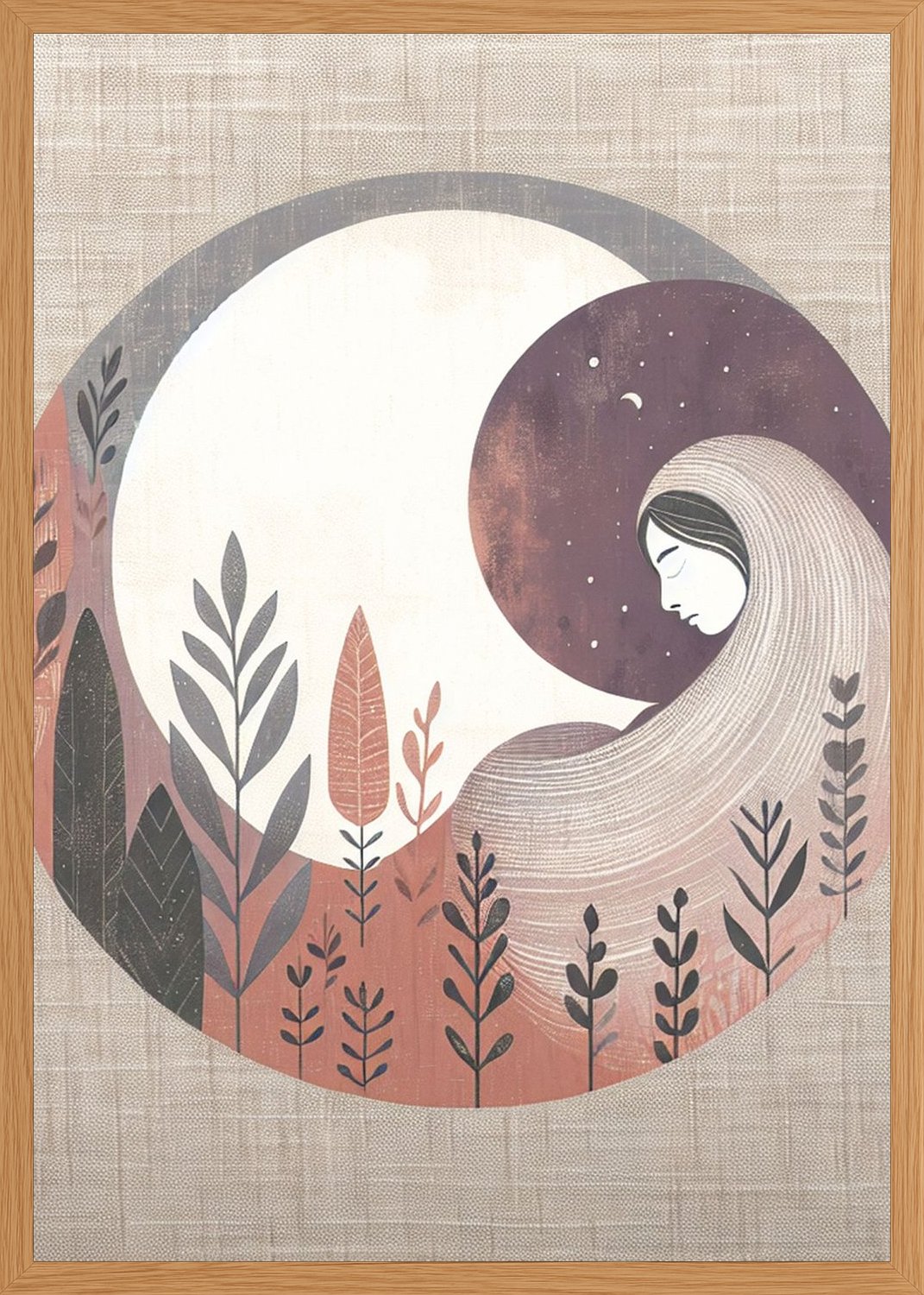 Poster in oak frame