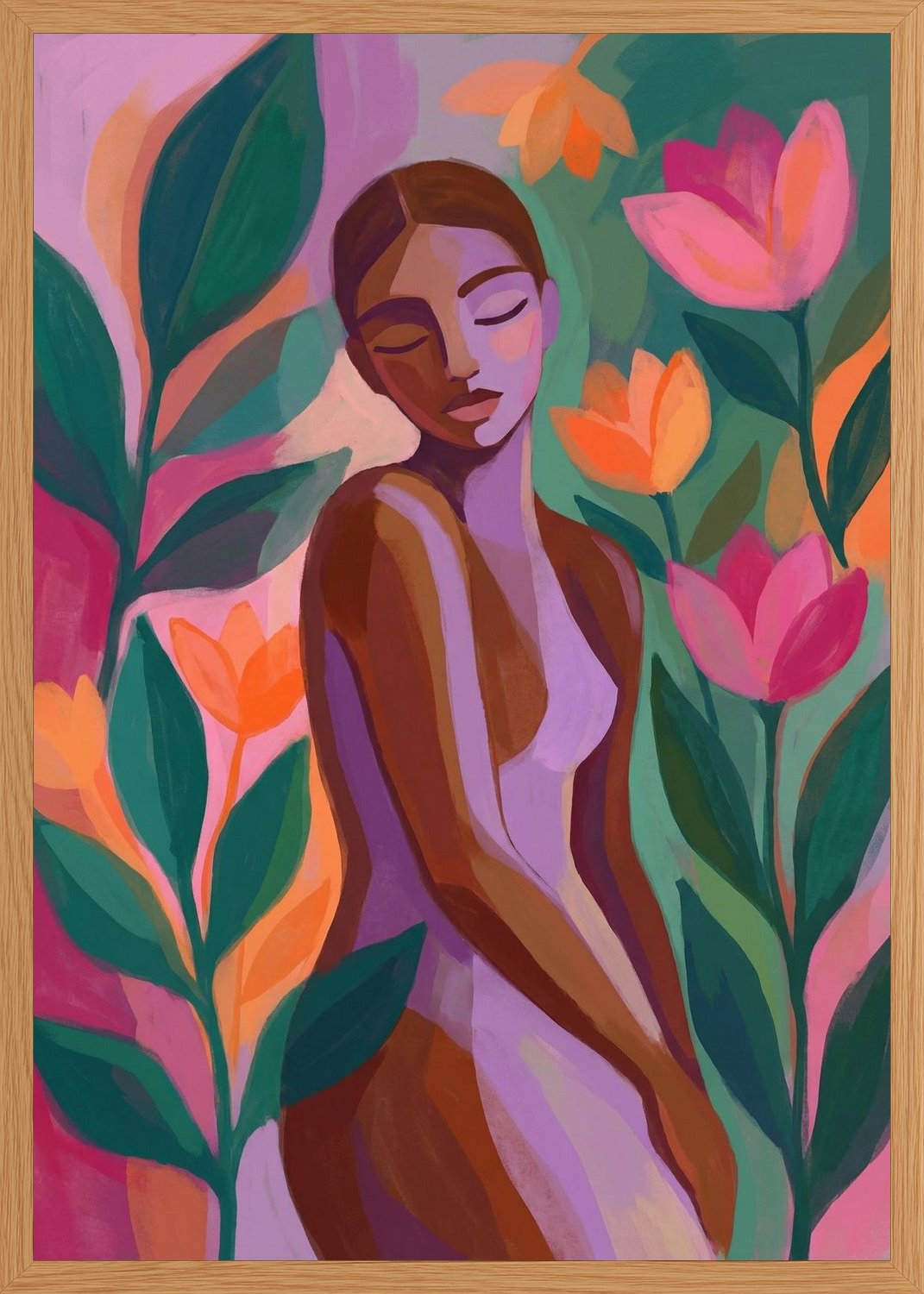 Poster in oak frame