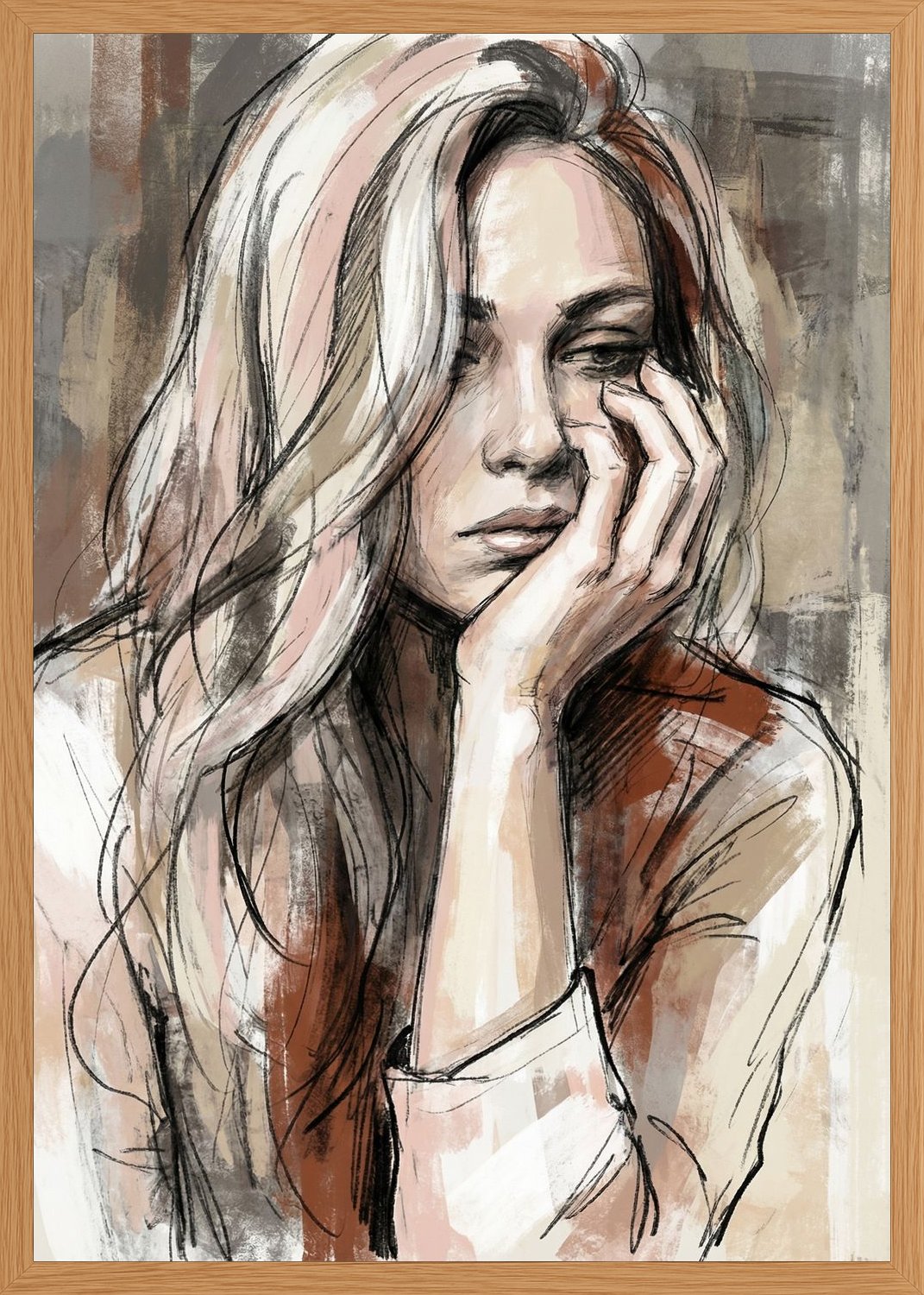 Poster in oak frame