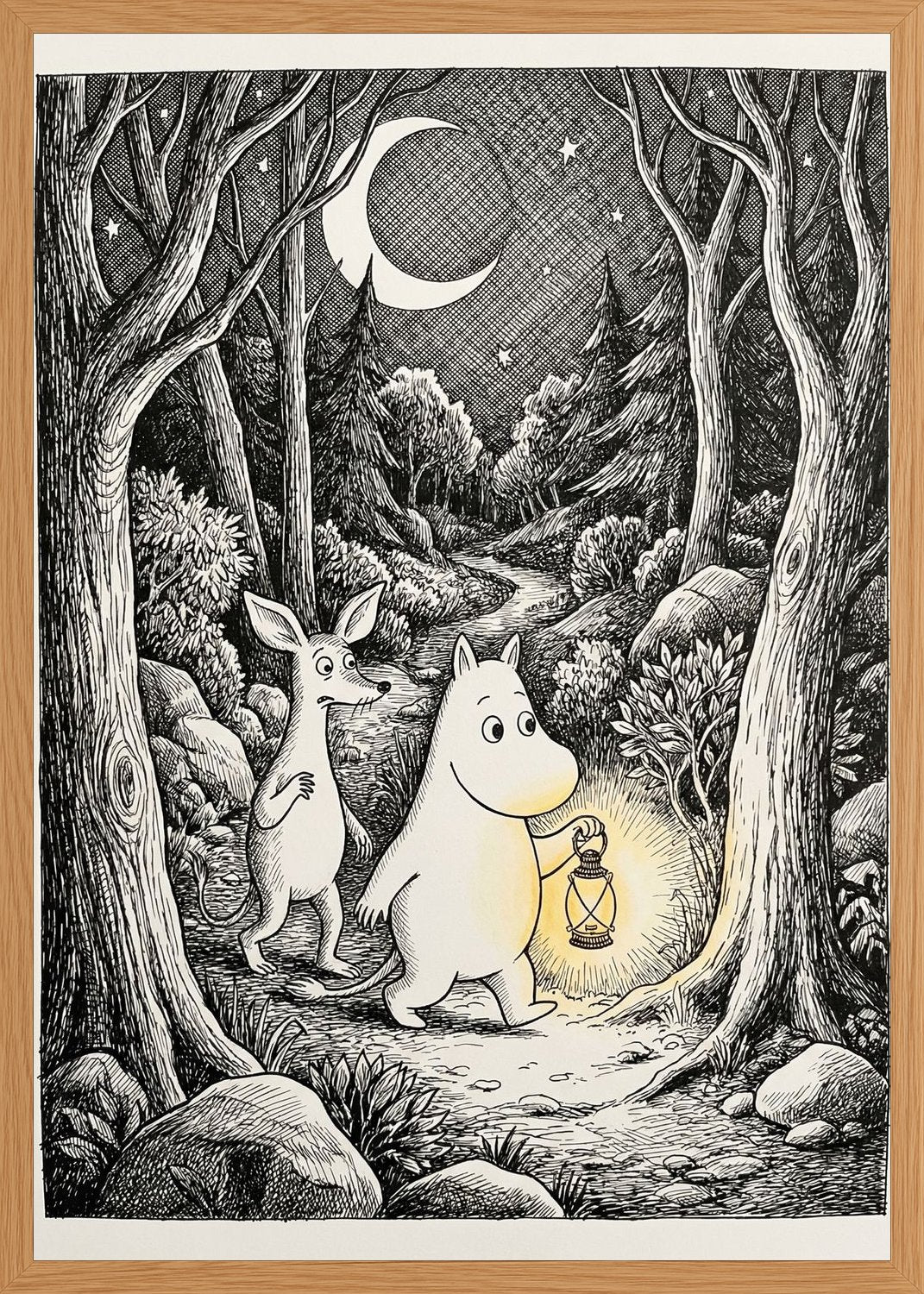 Poster in oak frame