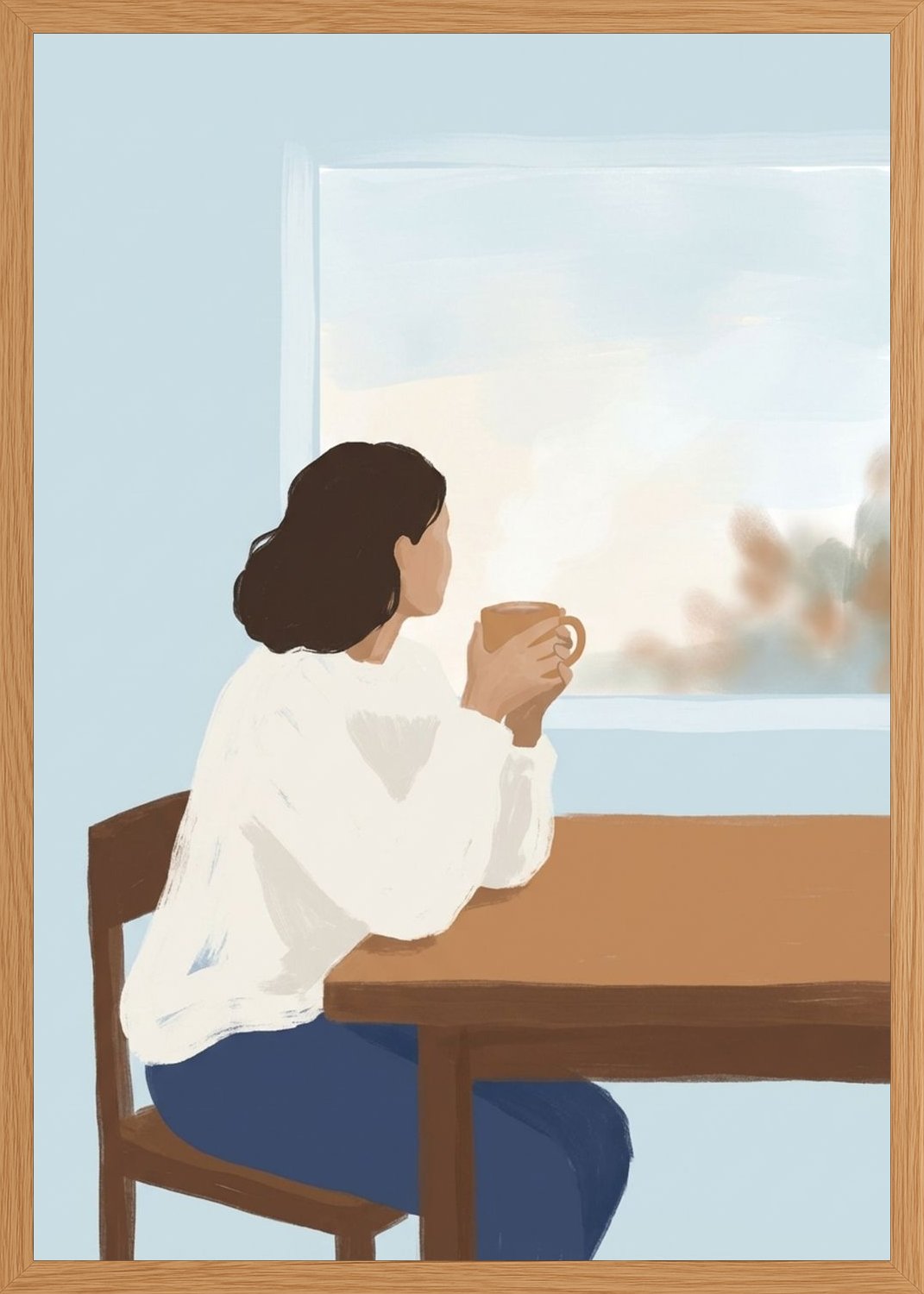 Poster in oak frame