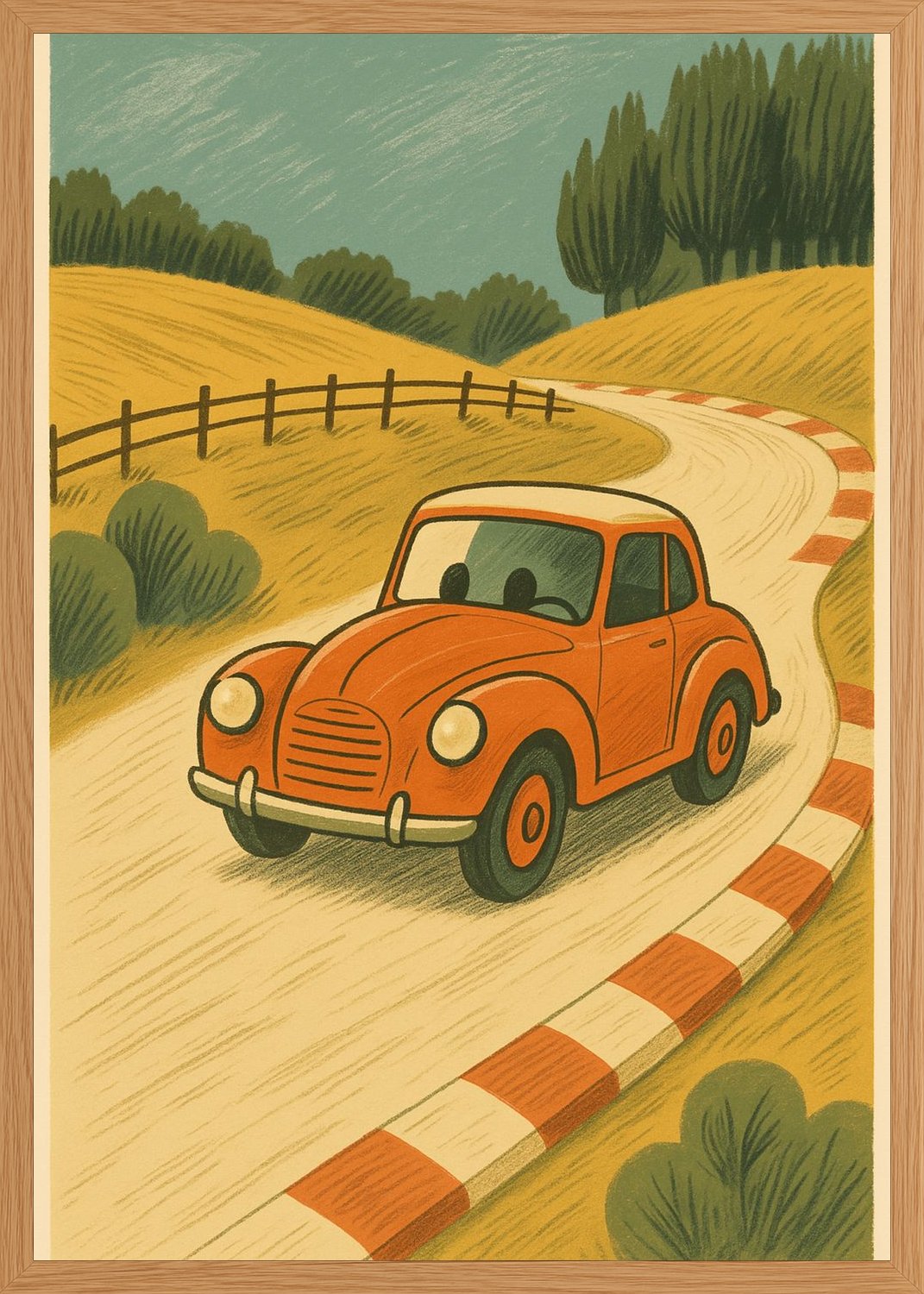 Poster in oak frame