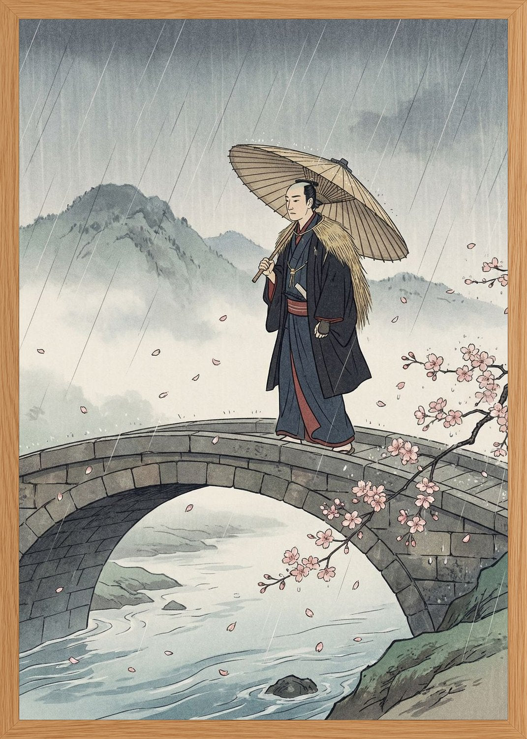 Poster in oak frame