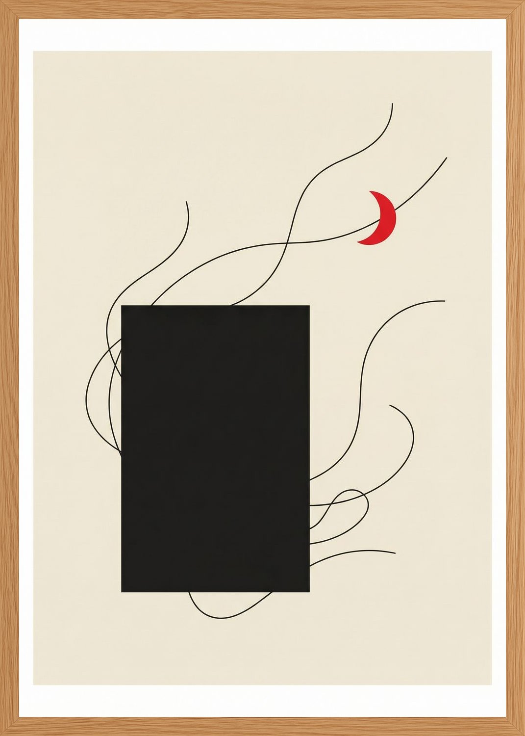 Poster in oak frame