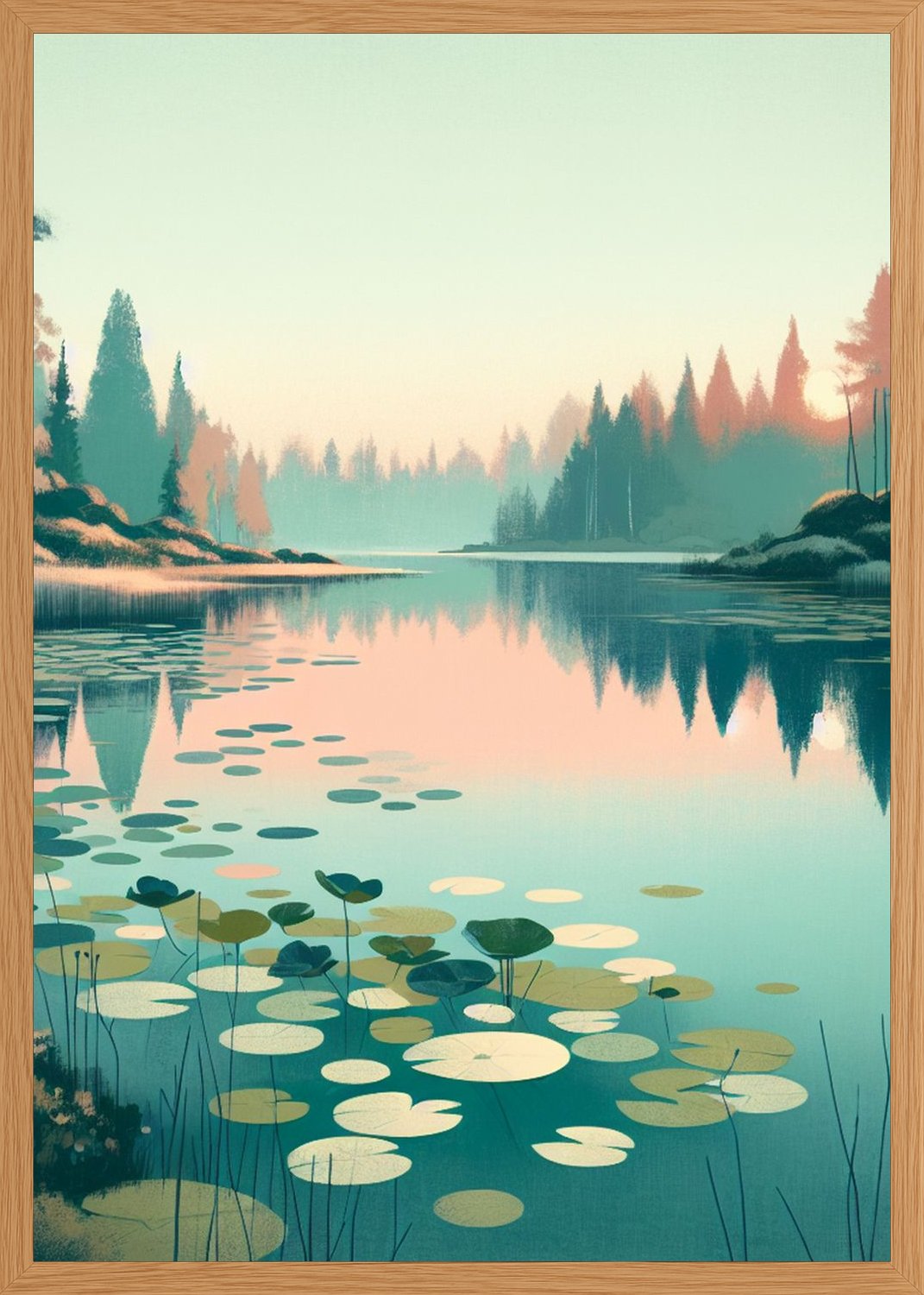 Poster in oak frame