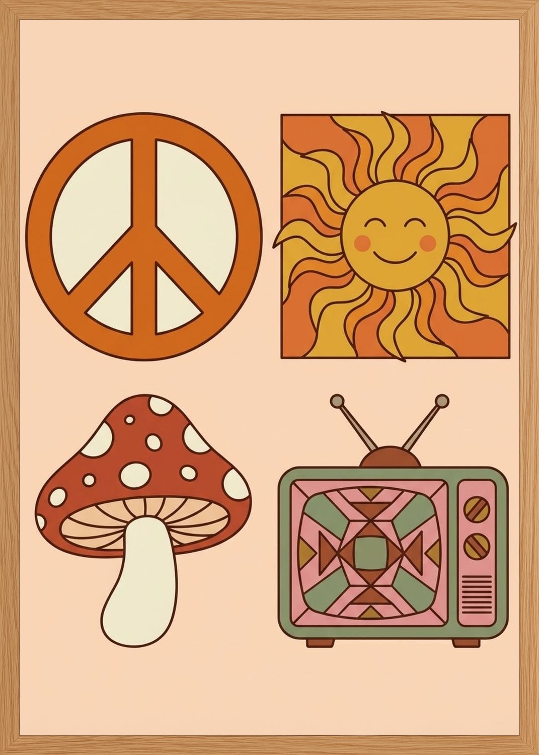 Poster in oak frame