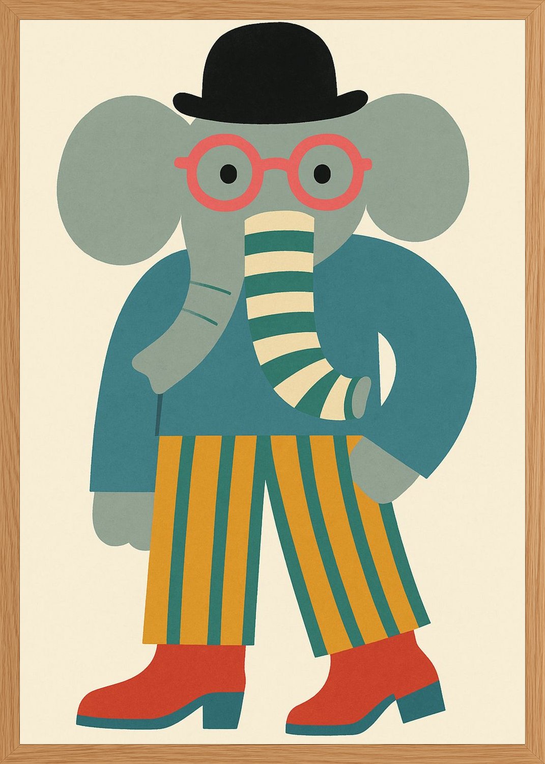 Poster in oak frame