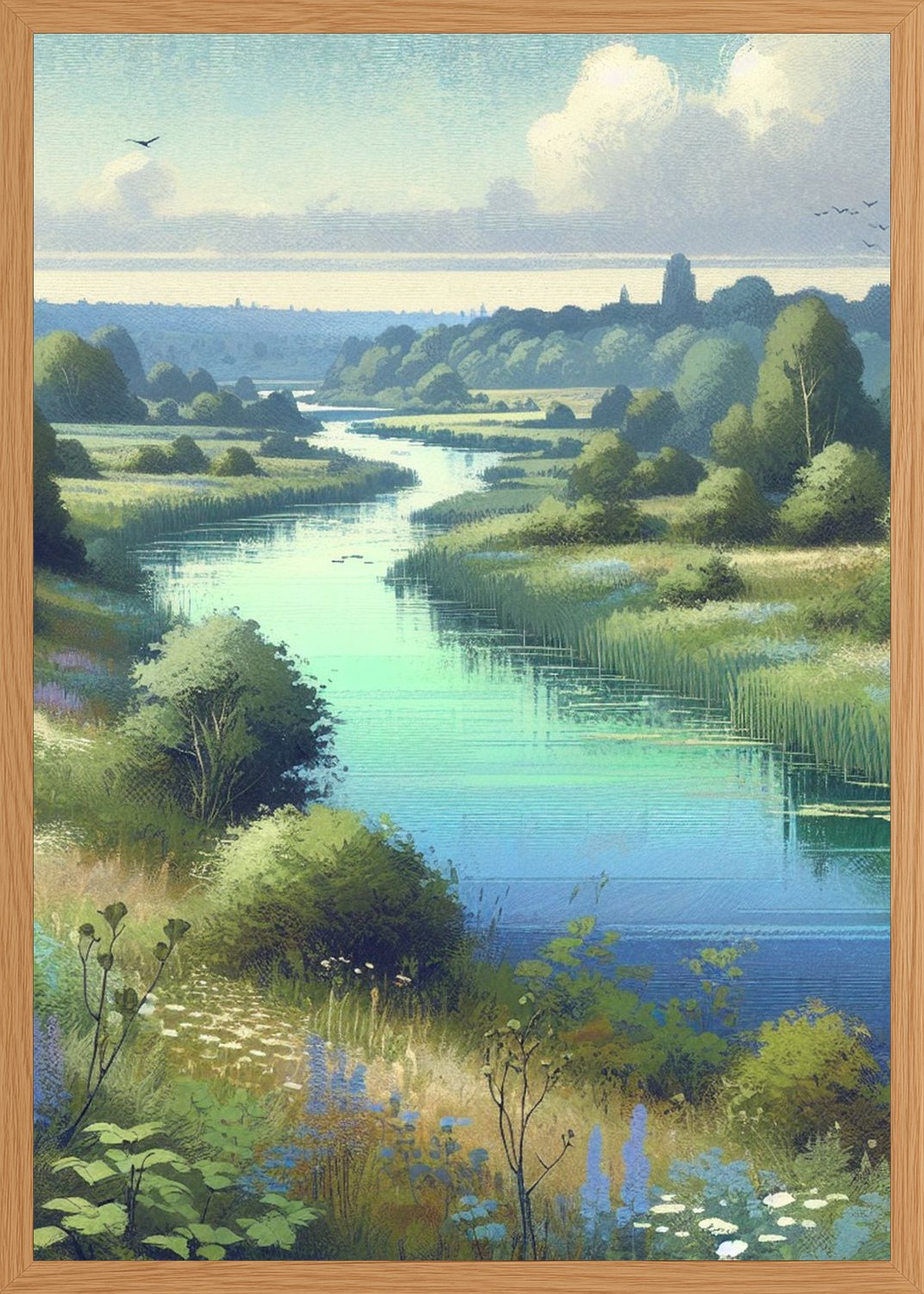 Poster in oak frame