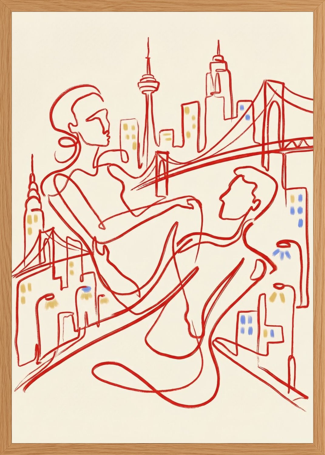 Poster in oak frame