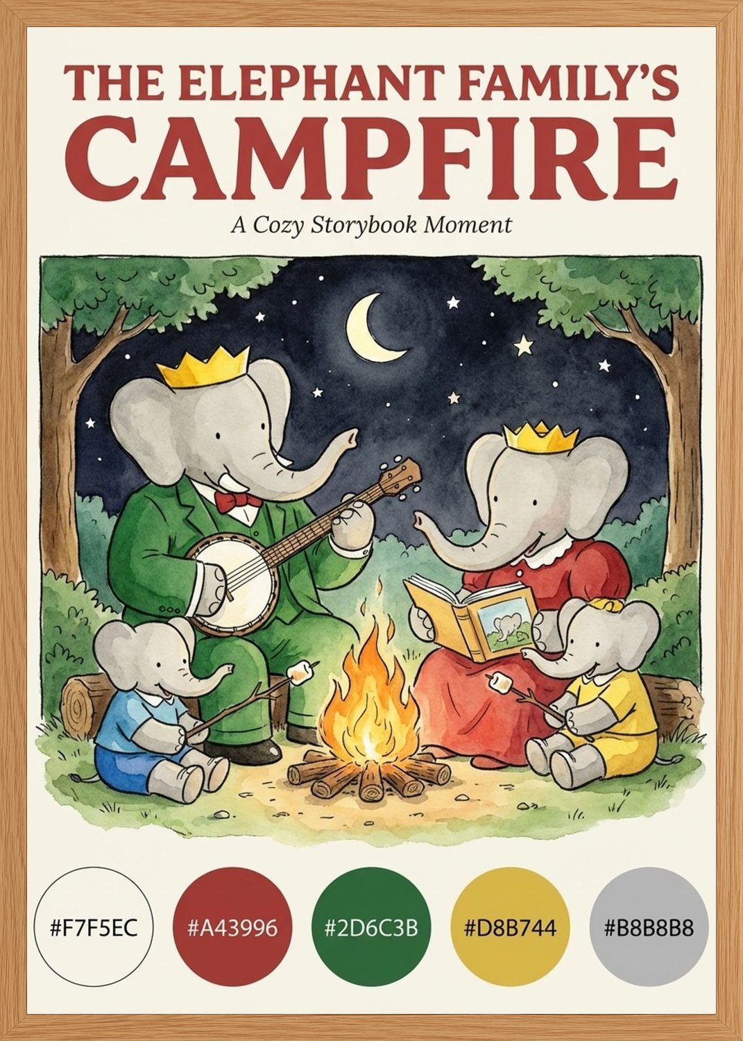 Poster in oak frame