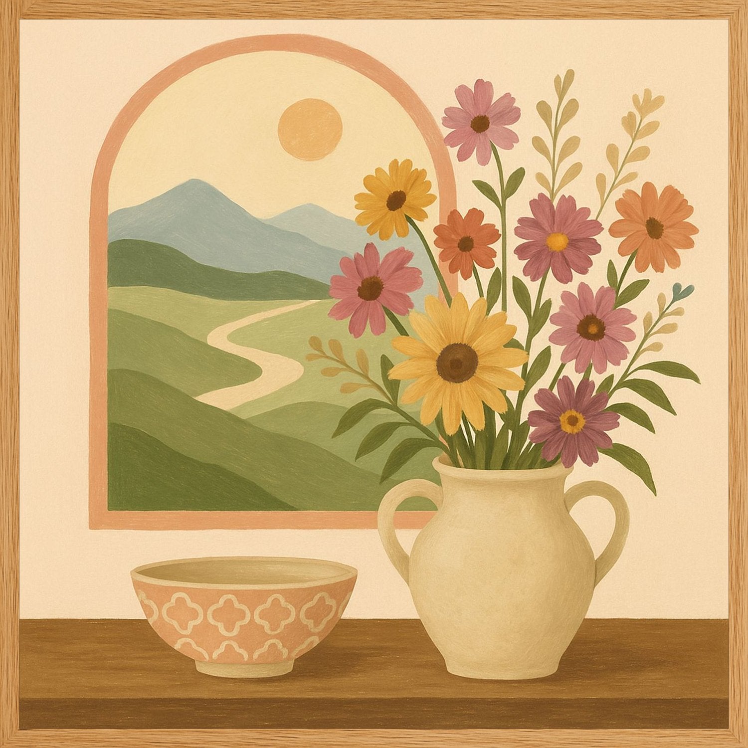 Poster in oak frame