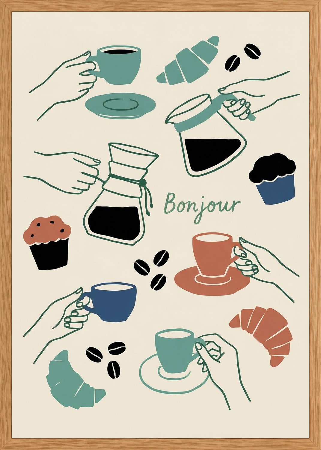 Poster in oak frame