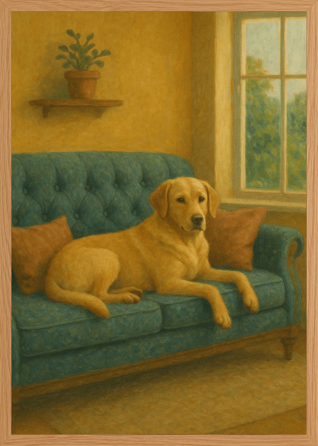 Poster in oak frame