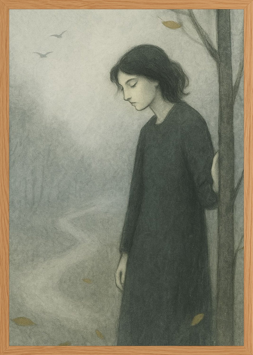 Poster in oak frame