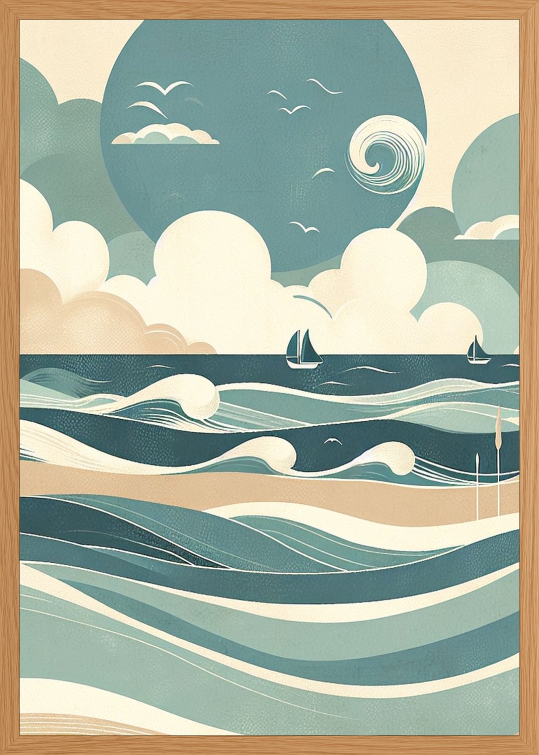 Poster in oak frame