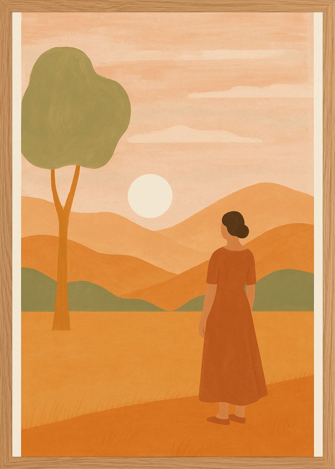 Poster in oak frame