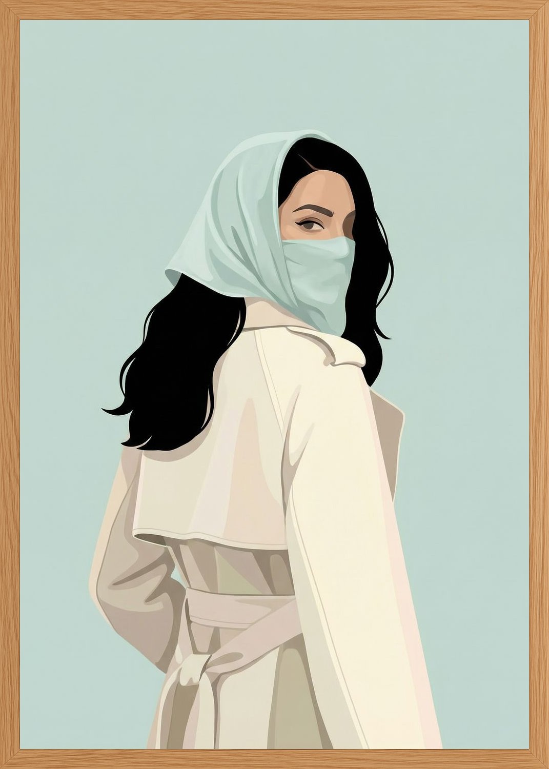 Poster in oak frame