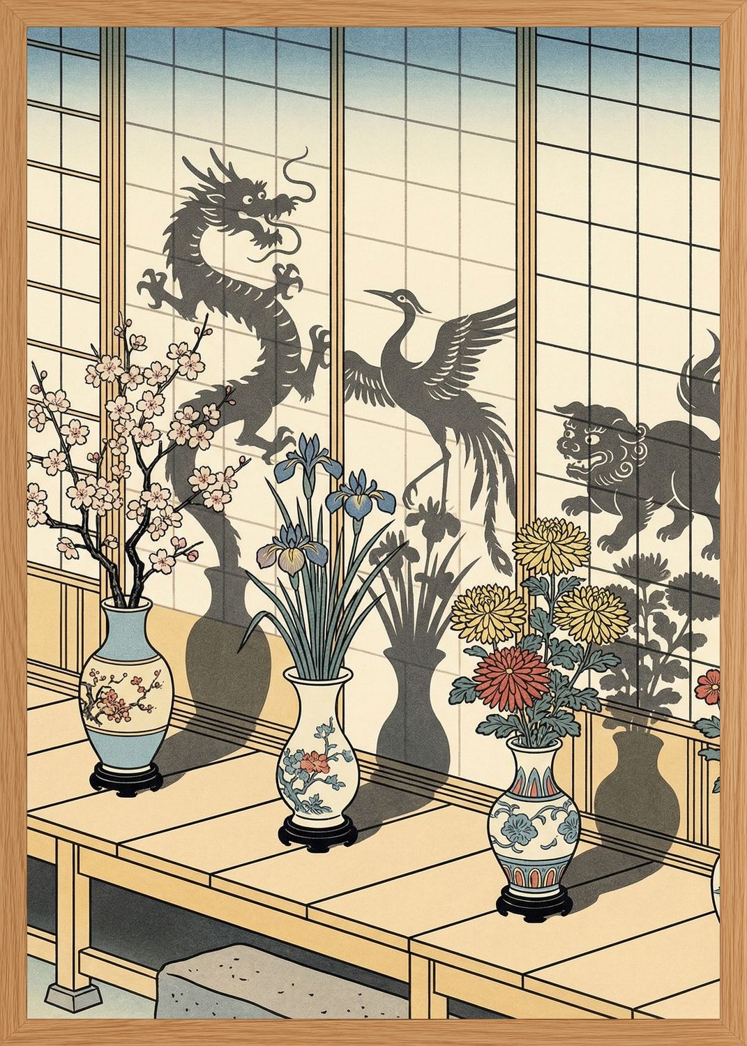 Poster in oak frame