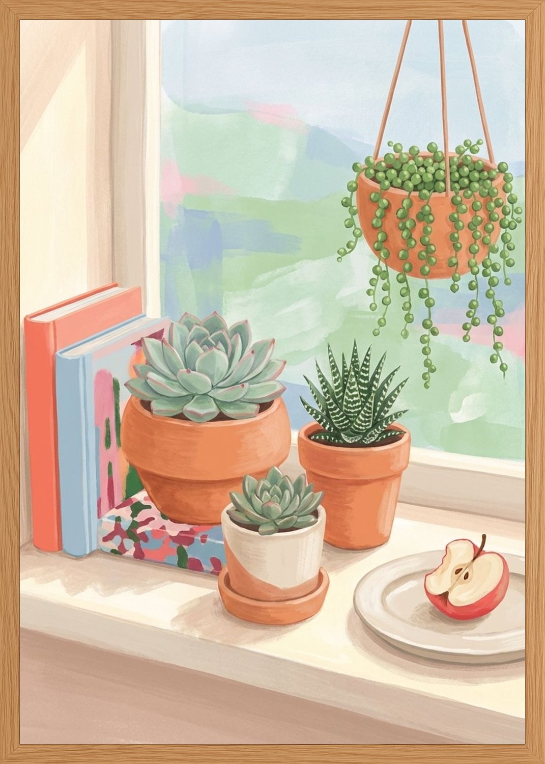 Poster in oak frame