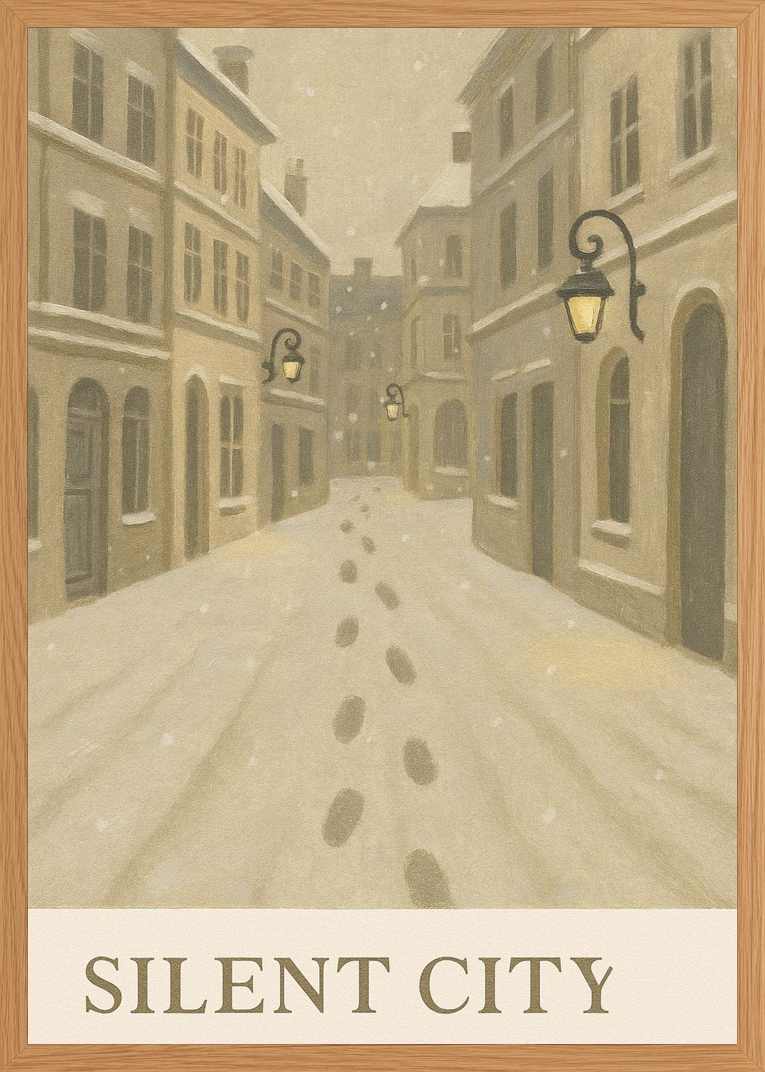 Poster in oak frame