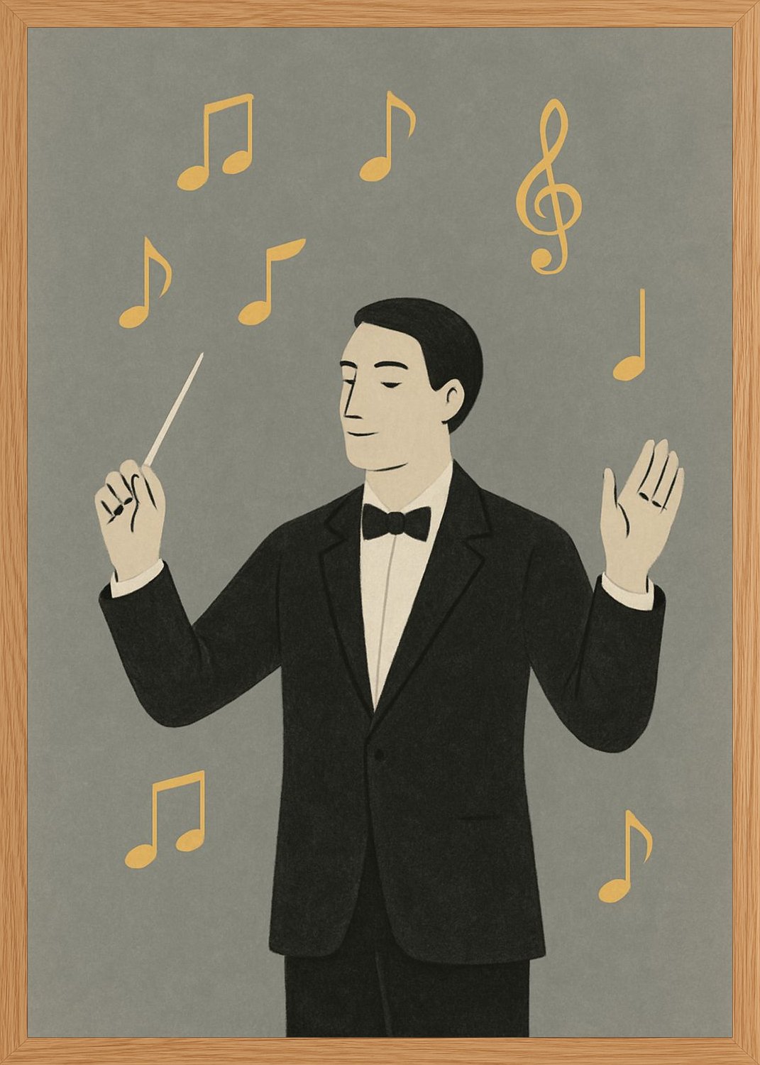 Poster in oak frame