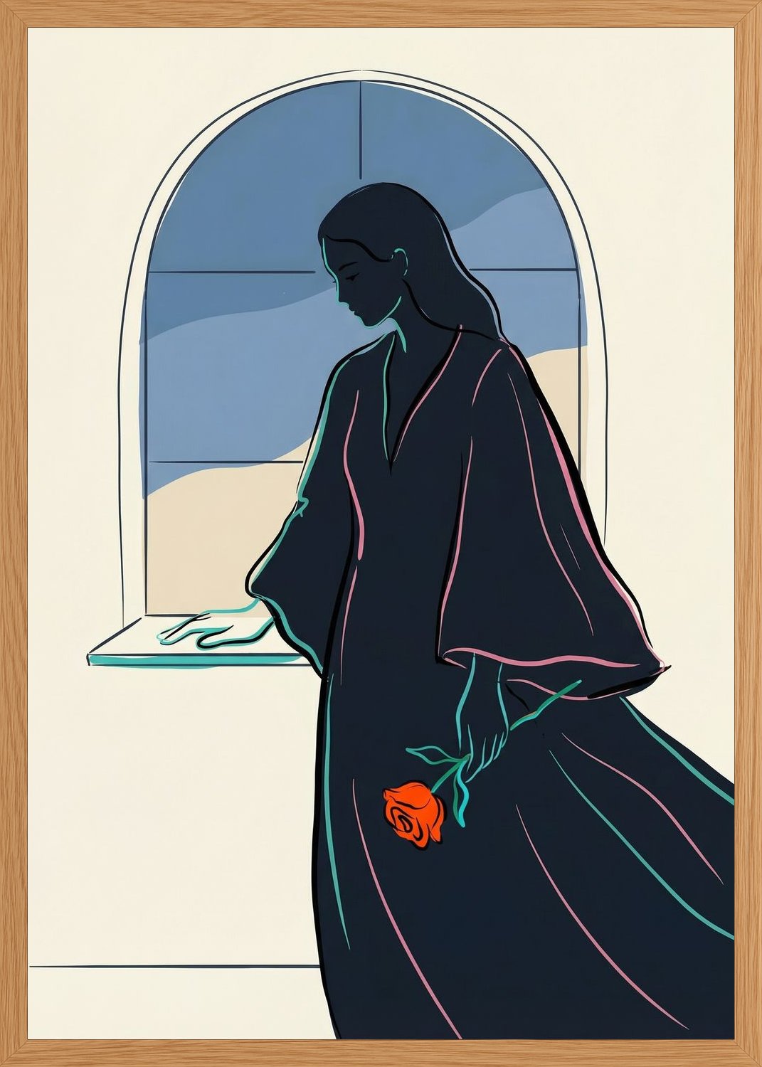 Poster in oak frame