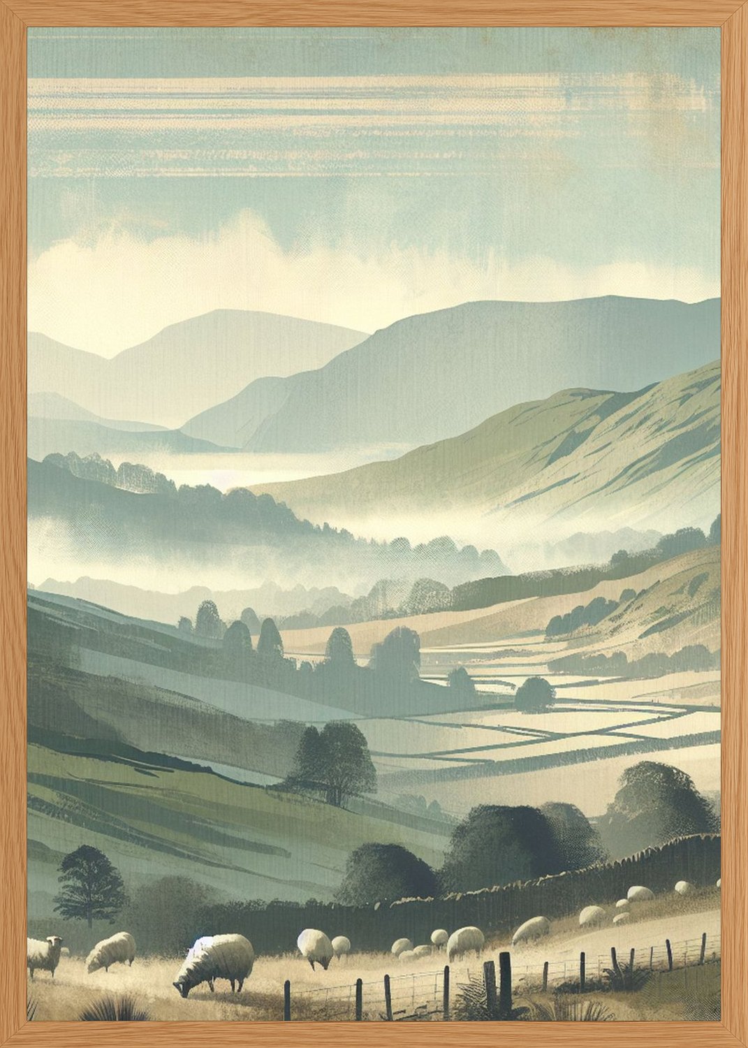 Poster in oak frame