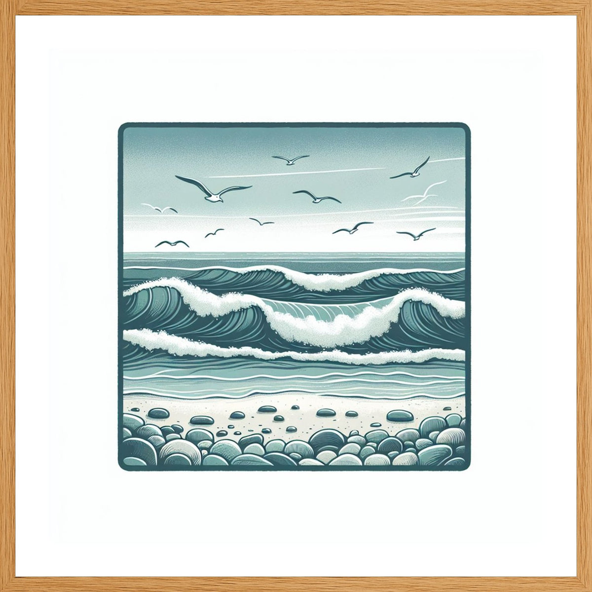 Poster in oak frame