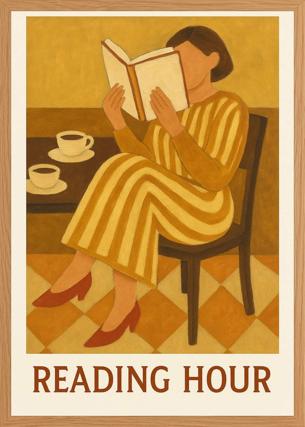 Poster in oak frame