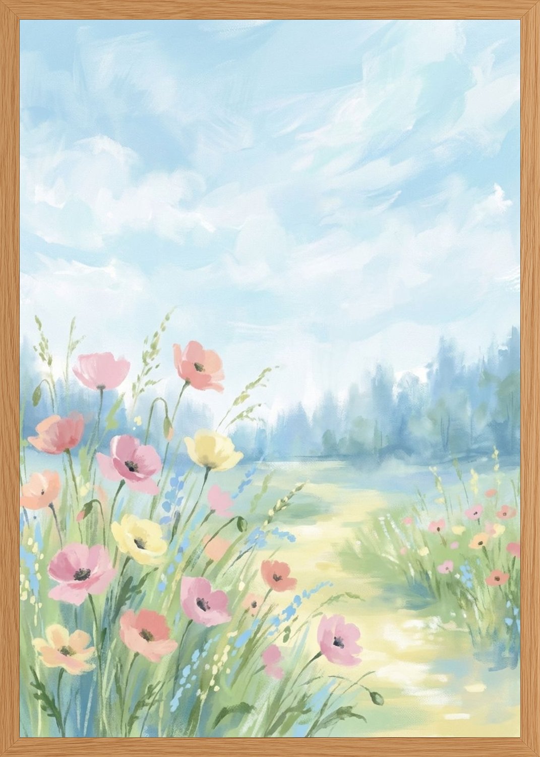 Poster in oak frame