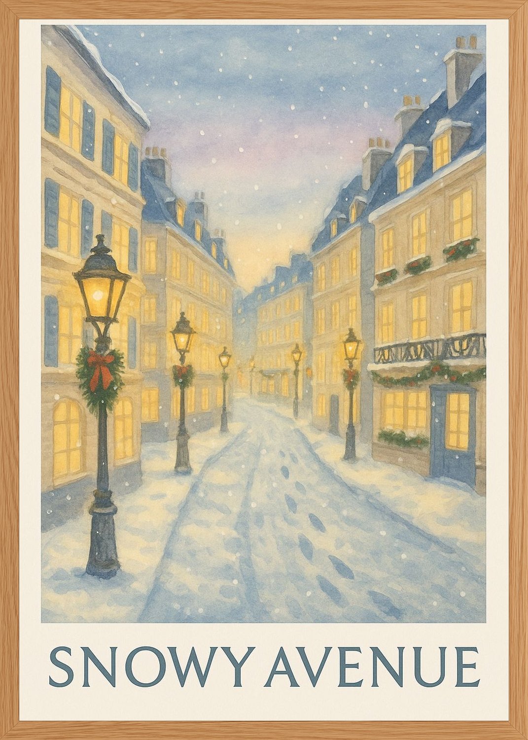 Poster in oak frame