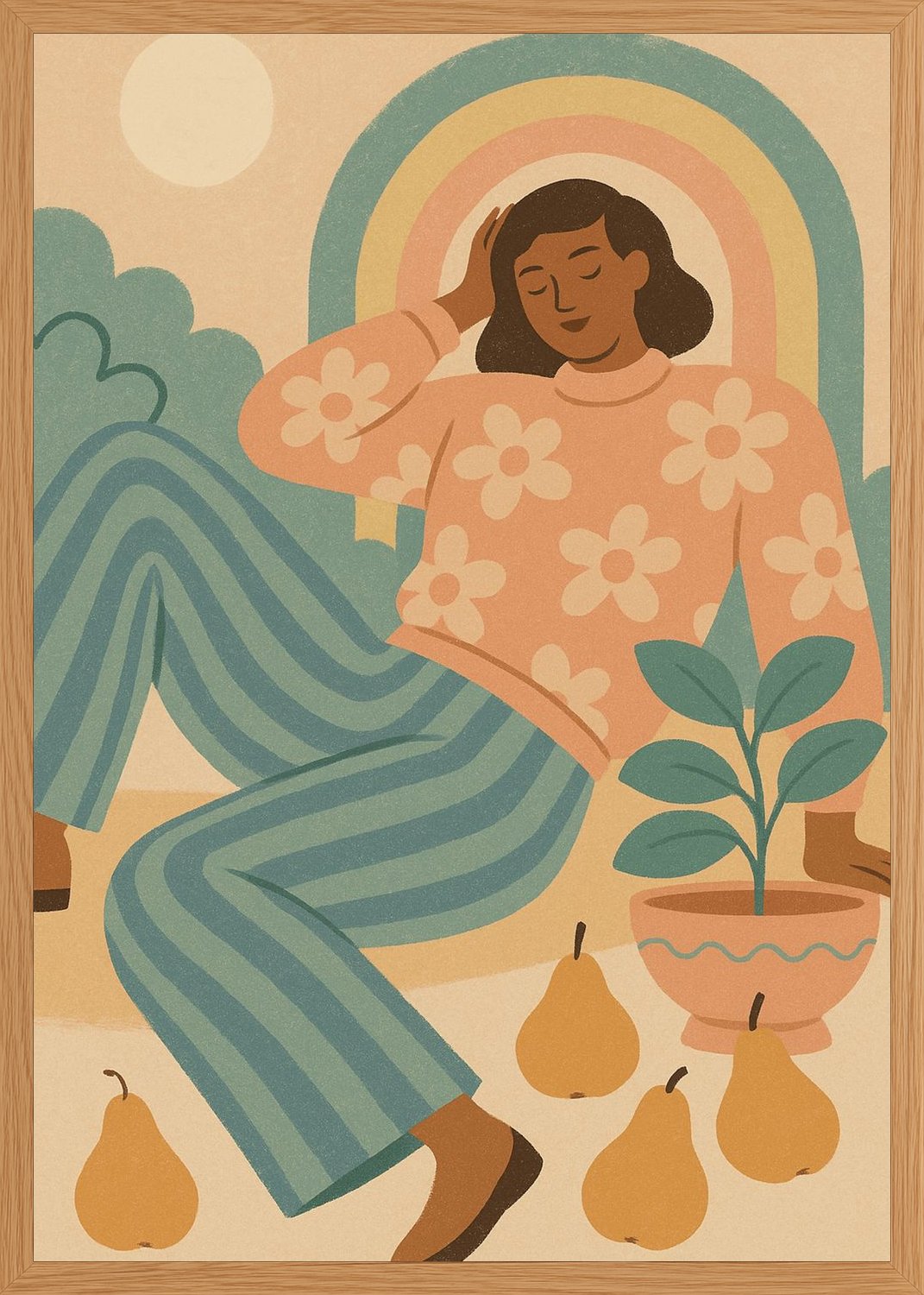 Poster in oak frame