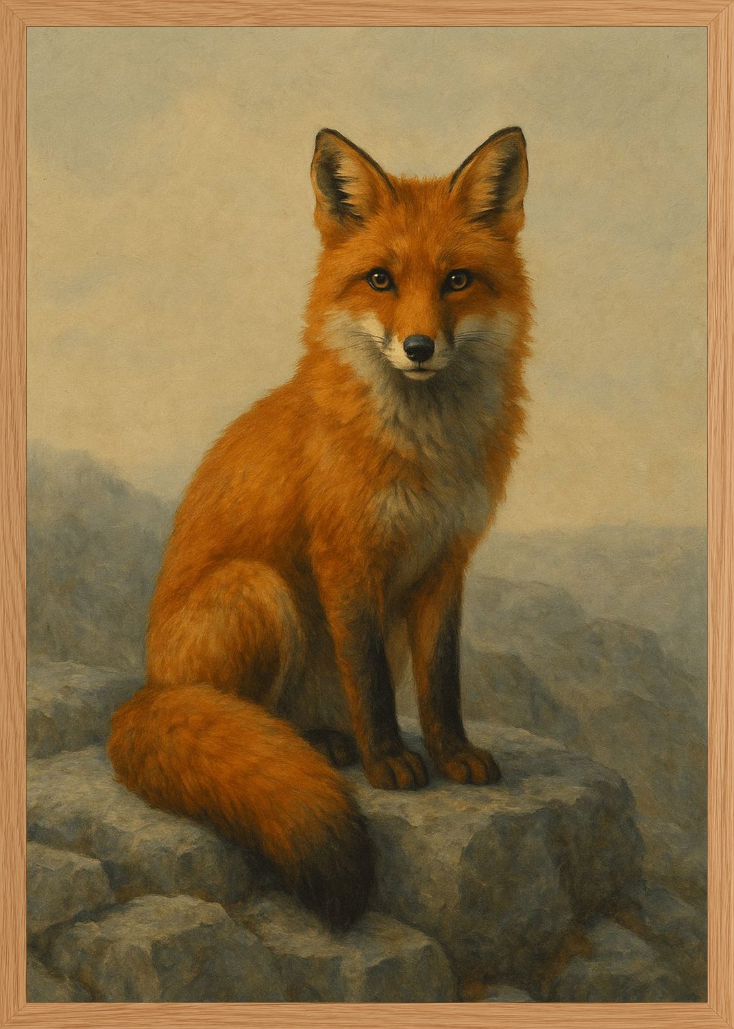 Poster in oak frame