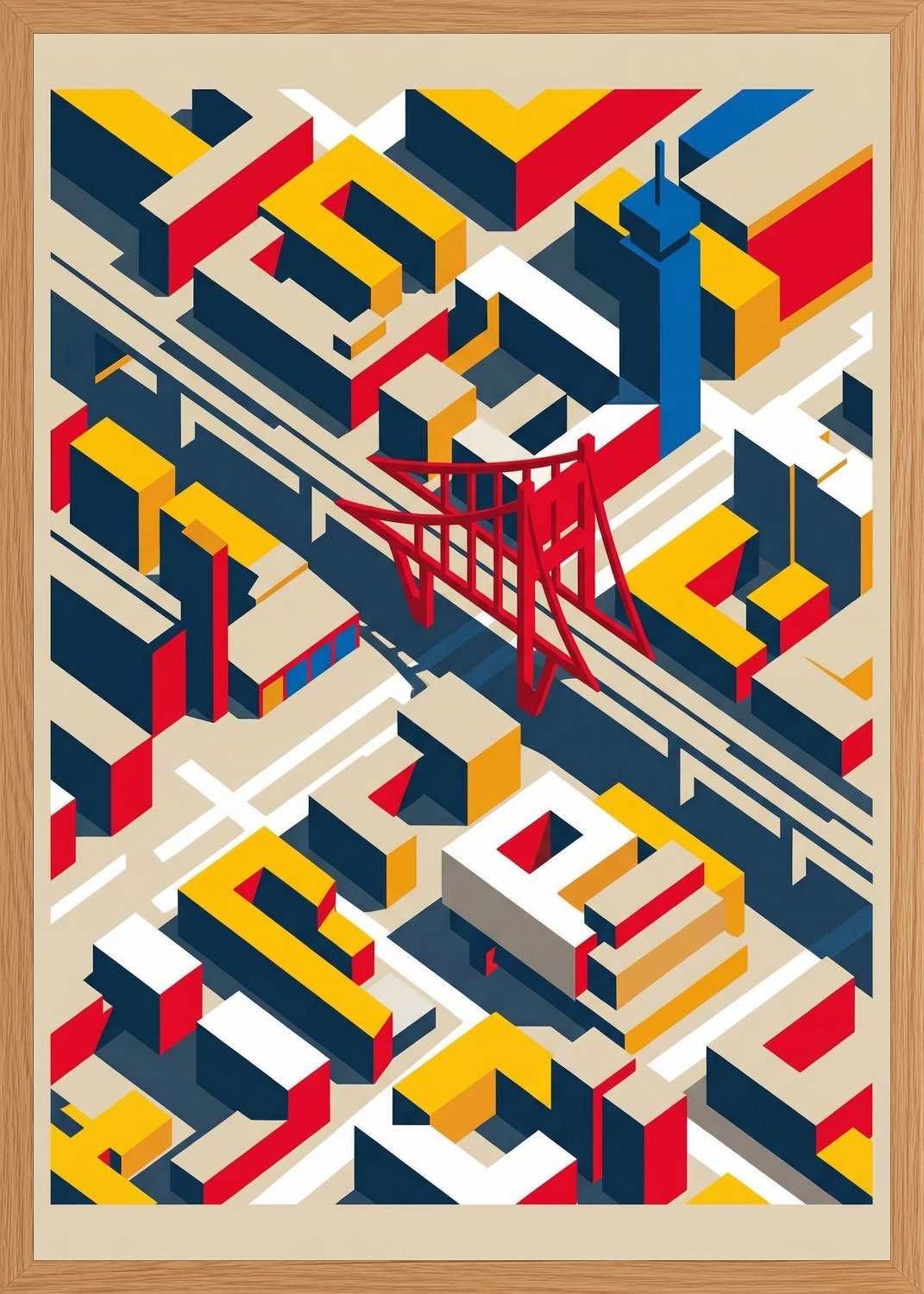 Poster in oak frame