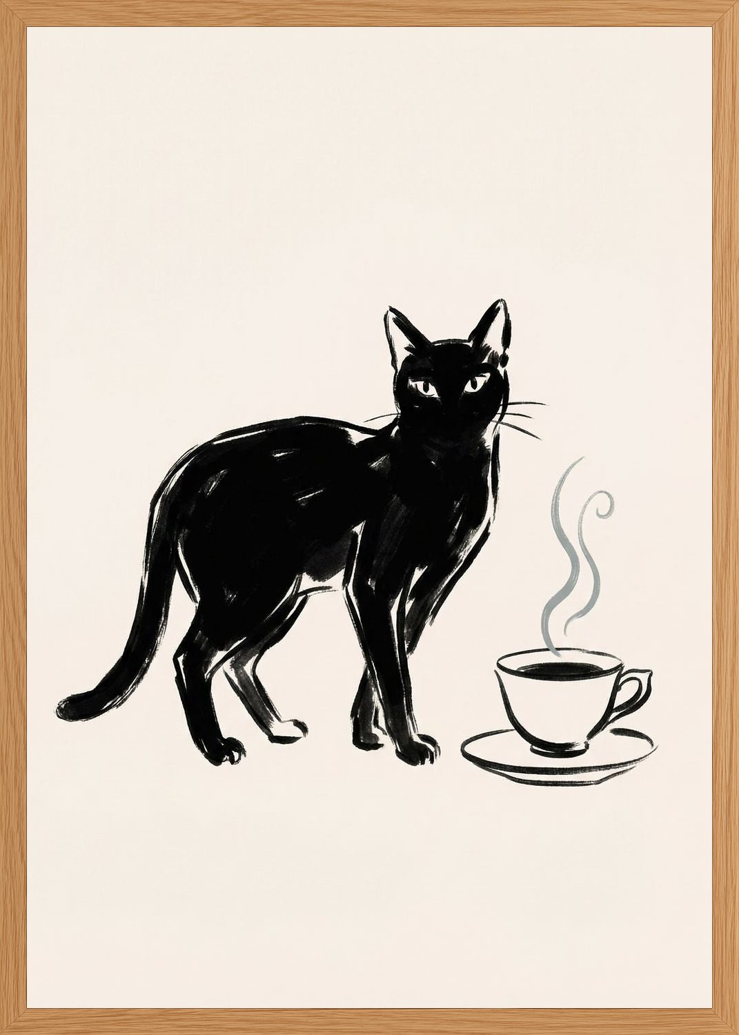 Poster in oak frame
