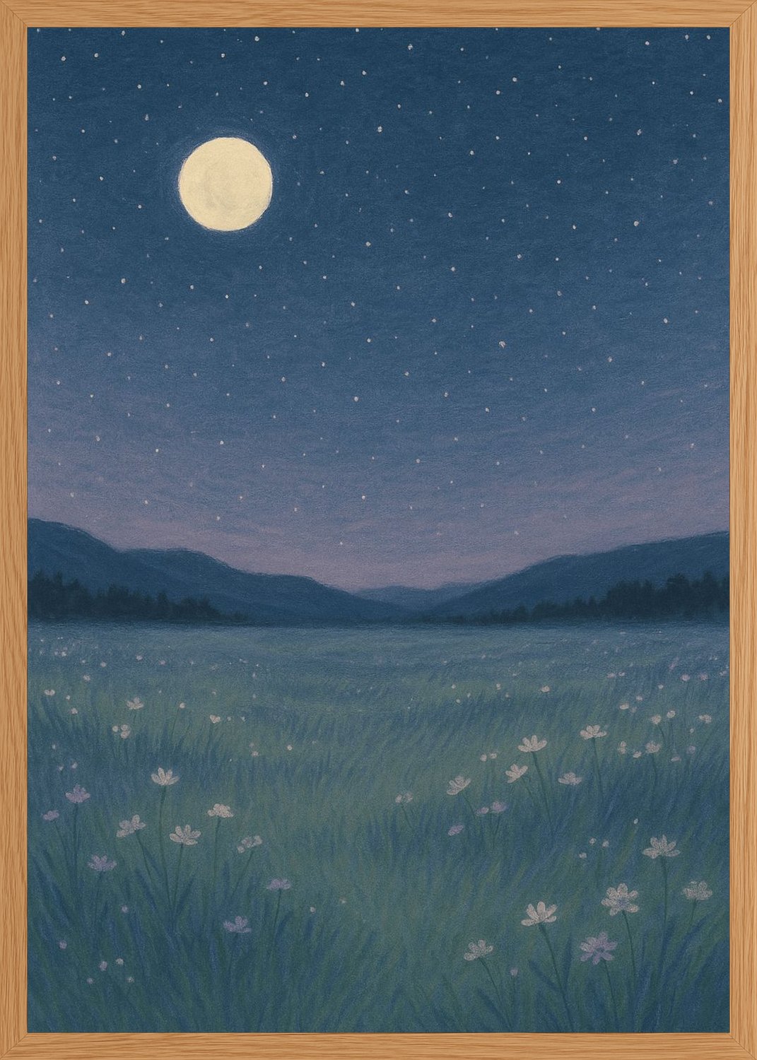 Poster in oak frame