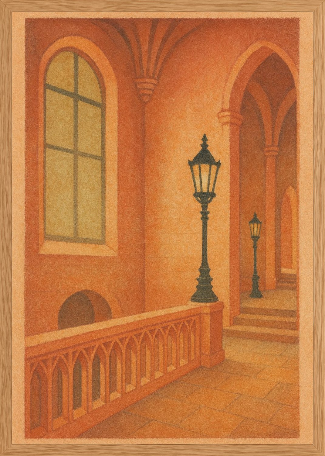Poster in oak frame