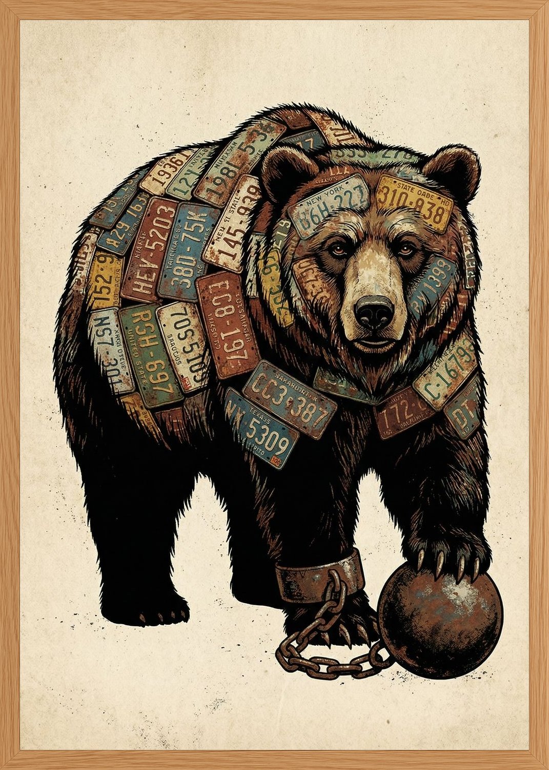 Poster in oak frame