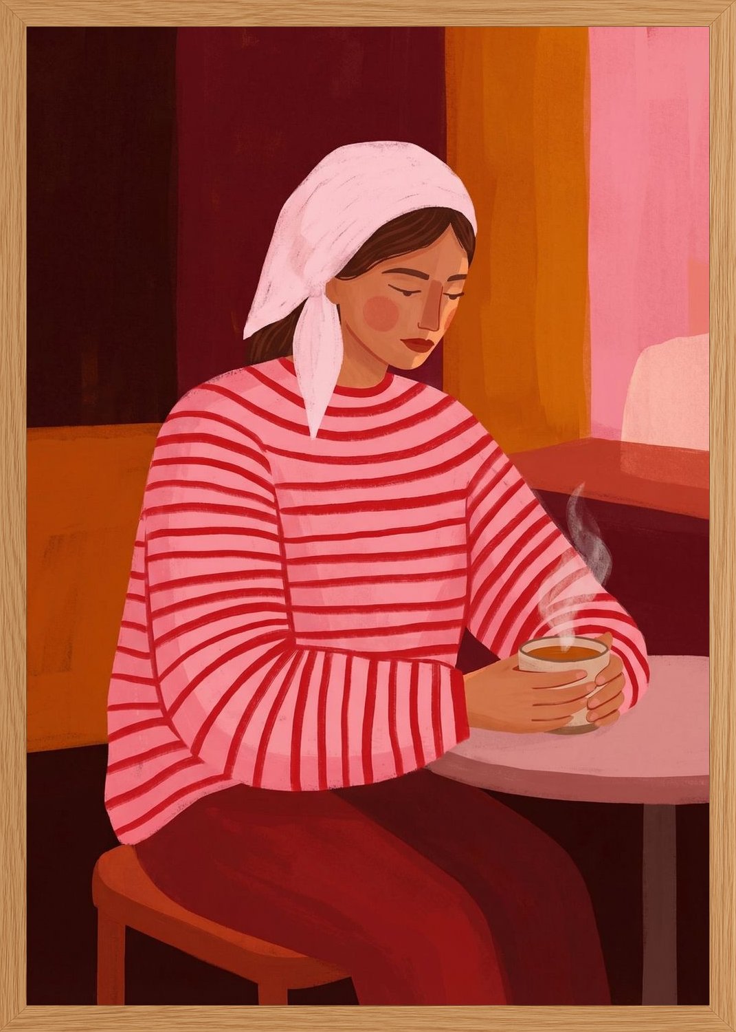 Poster in oak frame